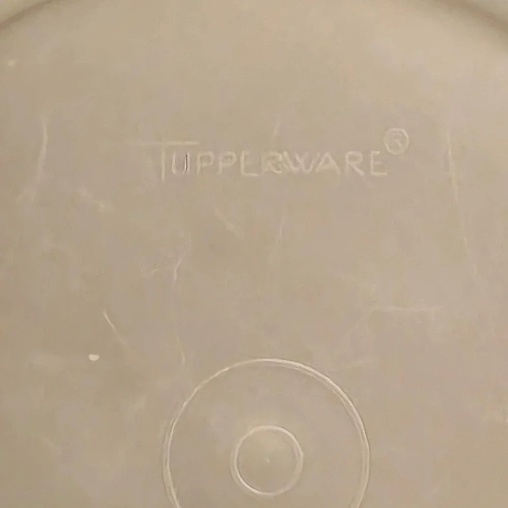 6 Pc Tupperware Vintage Replacement C Lids Sheer‎ White Scalloped Tab 6